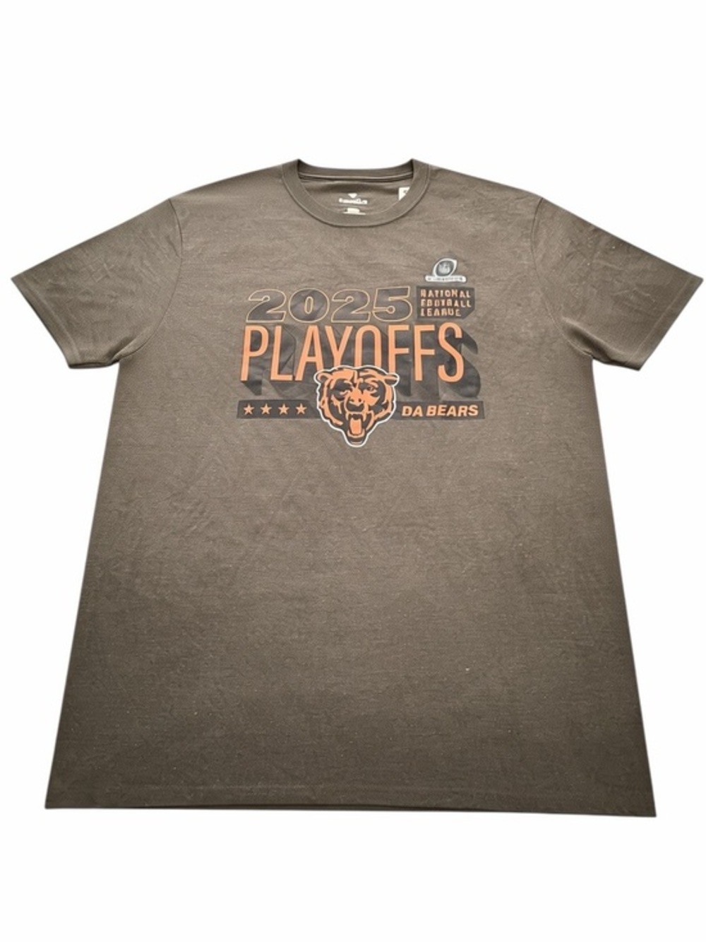 Fanatics 2025 Playoffs 'Da Bears' Short Sleeve Tee - Brown & Orange